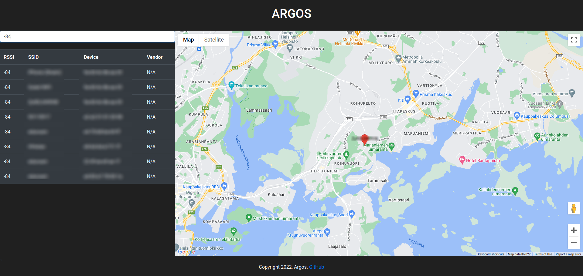 argos web ui